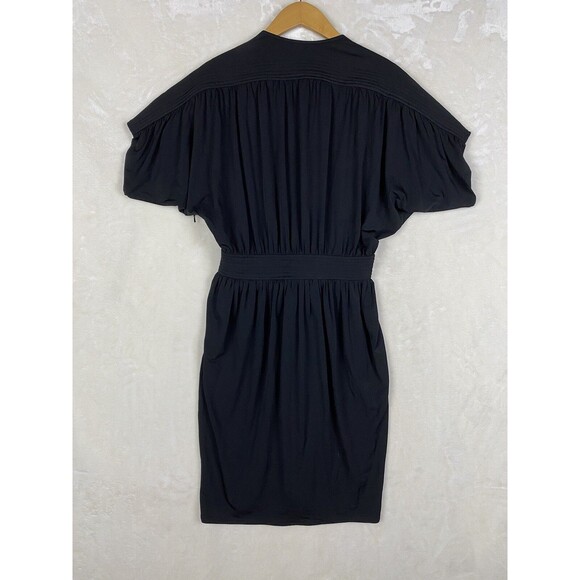 Vintage 90's Morgan McFeeters Dress Womens 6 Black Pleated Jersey Office Career - Picture 7 of 14